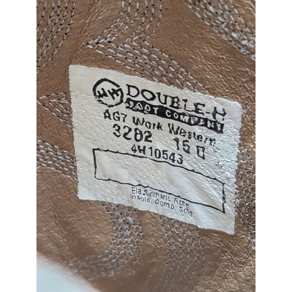 Double H Robert Men’s 15 D AG7 Western Cowboy Work Brown Leather Boots 3282